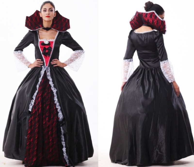 Free-shipping-Female-vampire-zombie-Halloween-costume-Halloween-witch-clothing-clothes-masquerade-party-queen-wear-uniforms