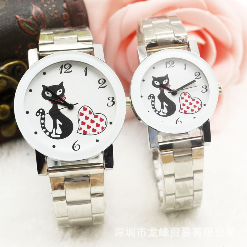 最高品質のファッションクォーツ時計腕時計の卸売長い風水子猫電子ギフトの腕時計のための工場直接フォームメスオス